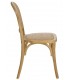 Silla de comedor boho de madera de roble y ratán trenzado natural. 1