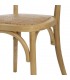 Silla de comedor boho de madera de roble y ratán trenzado natural. 4