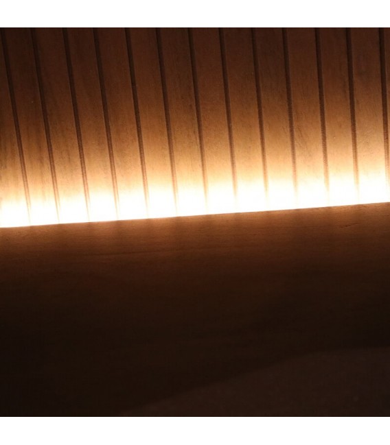 Armario combinado boho madera acacia nogal LED, 2 cajones y 1 puerta. 5