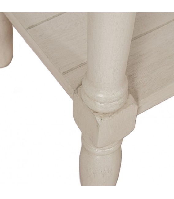 Consola entrada provenzal grande madera abeto beige 2 cajones. 6