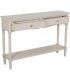 Consola entrada provenzal grande madera abeto beige 2 cajones. 2