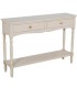 Consola entrada provenzal grande madera abeto beige 2 cajones. Mdmhogar
