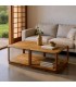 Mesa de centro rectangular XL madera maciza de mango estilo colonial. Mdmhogar