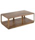 Mesa de centro rectangular XL madera maciza de mango estilo colonial. 1