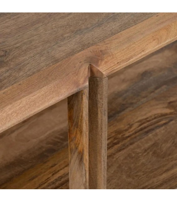 Mesa de centro rectangular XL madera maciza de mango estilo colonial 3