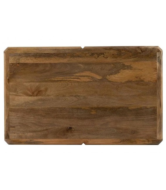 Mesa de centro rectangular XL madera maciza de mango estilo colonial