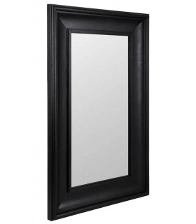 Espejo vestidor XXL colonial madera maciza fresno en negro elegante.