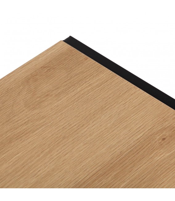 CONSOLA DE ENTRADA PEQUEÑA 80 X 30 X 80 LUCKY MELAMINA ROBLE METAL NEGRO