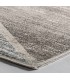 Alfombra grande de viscosa beige y gris diseño geométrico moderno. 1