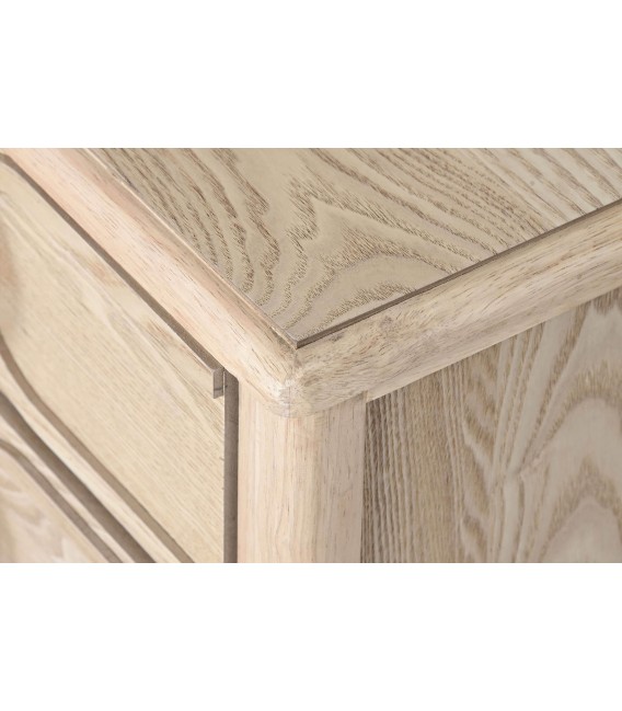 Mueble de TV madera abeto y ratán natural con 6 cajones estilo boho. 6