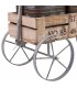 Carro expositor vintage de madera natural con metal envejecido. 4