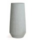 Macetero alto en poli resina gris moteado de estilo contemporáneo.
