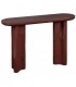 Consola de entrada en madera DM con acabado granate brillo chic.