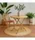 Mesa de comedor redonda de bambú natural estilo boho. Mdmhogar