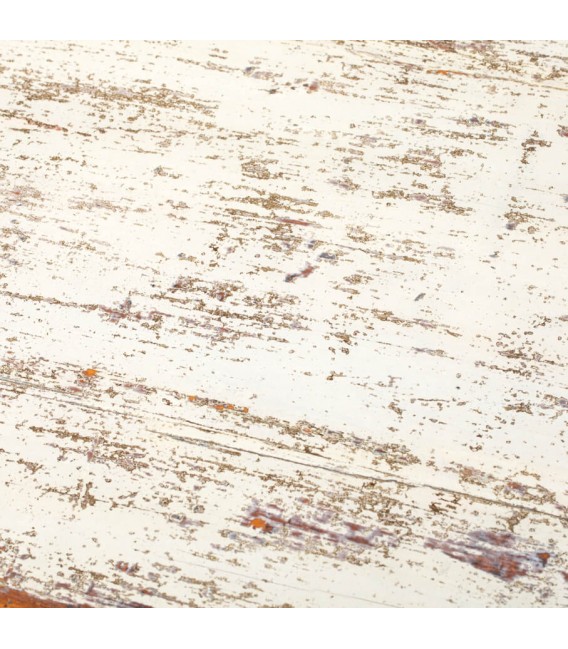 Aparador grande de madera boho con puertas decoradas a mano. 3