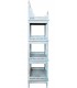 ESTANTERIA BAJA 90 X 40 X 166 PRIPIN MADERA TALLADA AZUL ROZADO
