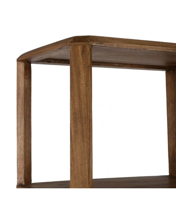 Estantería XL de madera maciza de mango con acabado anogalado.