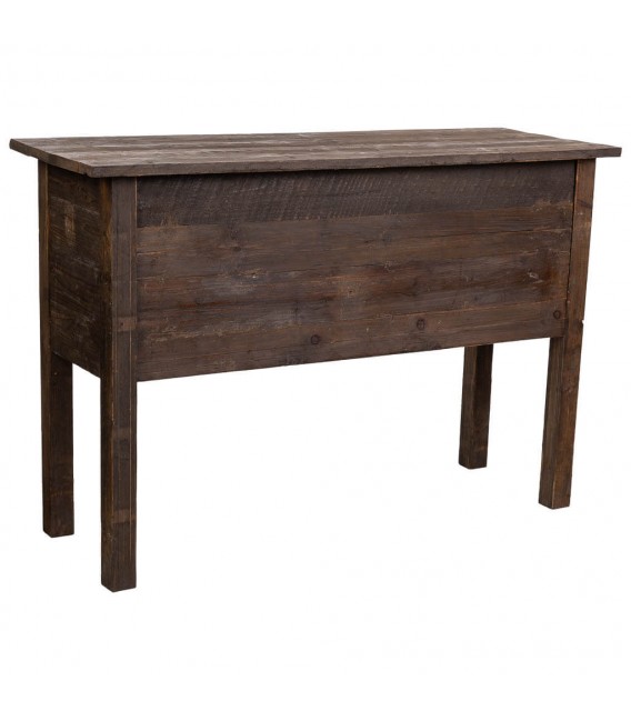 Consola de entrada rústica, madera reciclada con acabado envejecido. 2