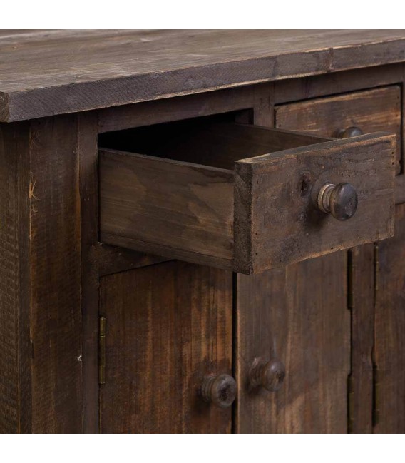 Consola de entrada rústica, madera reciclada con acabado envejecido. 3