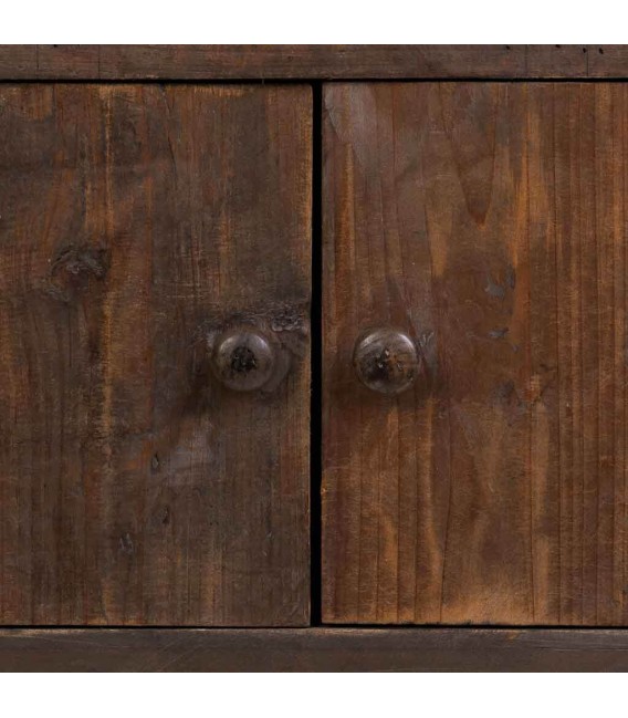 Consola de entrada rústica, madera reciclada con acabado envejecido. 4