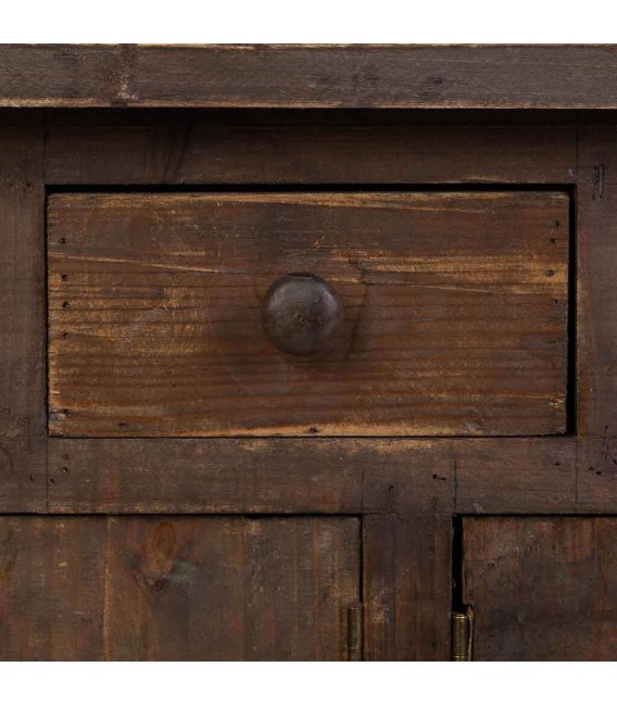 Consola de entrada rústica, madera reciclada con acabado envejecido. 5