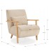 Butaca Nórdica Cómoda con Tapizado en Pana Beige