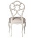 Silla madera lacada en blanco artesanal estilo provenzal. 1