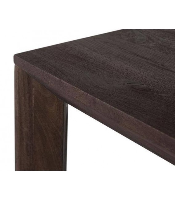 Mesa de comedor XL de madera maciza en color nogal, estilo colonial. 2