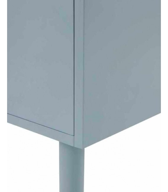 Aparador moderno con 4 puertas en madera lacada azul mate. 5