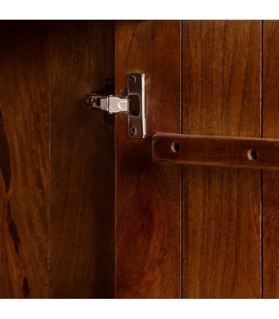 Estantería colonial con 2 puertas de madera maciza en color nogal. 2