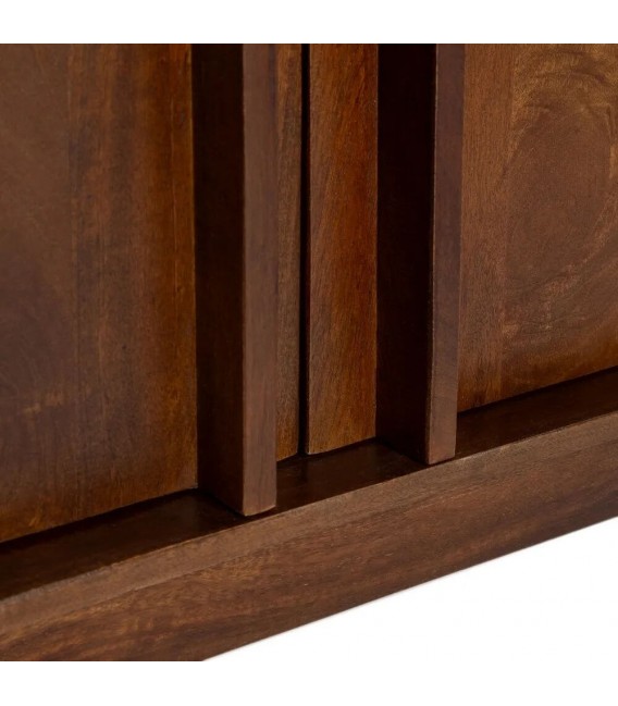 Estantería colonial con 2 puertas de madera maciza en color nogal. 3