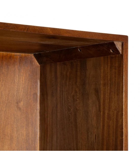 Estantería colonial con 2 puertas de madera maciza en color nogal. 1