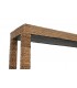 Consola de entrada boho de madera maciza y fibra natural trenzada. 4