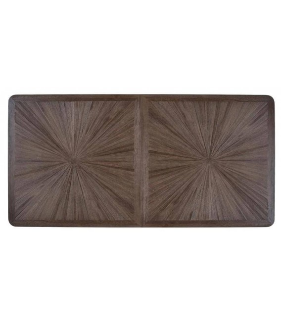 Mesa comedor rectangular industrial teca reciclada con pie negro. 1