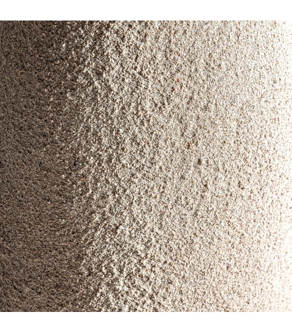 Lámpara de pie boho en resina crema y pantalla de hierba marina. 2