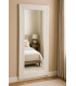 Espejo XL blanco de madera, diseño contemporáneo en formato vertical. Mdmhogar