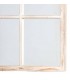Espejo ventana rectangular en madera blanca rozada estilo boho. 1
