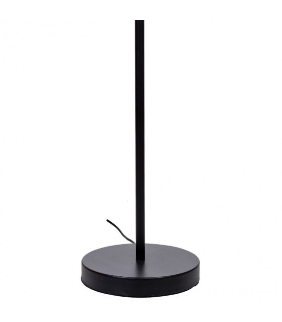 Lámpara de pie negra y dorada con 3 focos orientables metálicos. 2