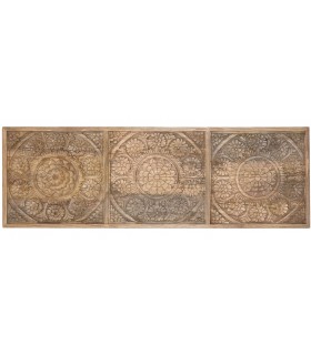CABECERO CAMA MATRIMONIO 184 X 5 X 60 LANDAS MADERA TALLADA NATURAL