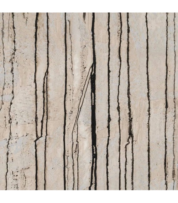 Set de 2 cuadros abstractos pintados a mano con marco natural y negro. 3