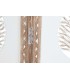 Biombo de madera tallada natural y blanco con estilo étnico artesanal. 3