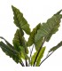 Planta artificial tropical alocasia con maceta negra para interior. 4