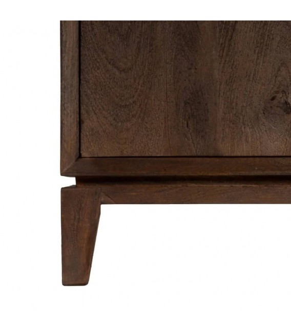 Estantería estilo colonial en nogal oscuro 2 puertas y 2 baldas. 1