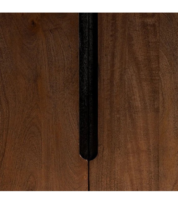 Estantería estilo colonial en nogal oscuro 2 puertas y 2 baldas. 2