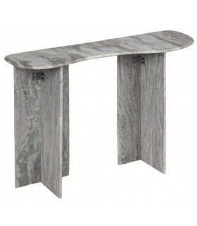 Consola de mármol gris estilo minimalista para entrada o pasillo.