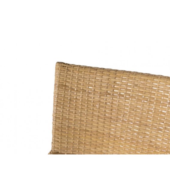 Sillón comedor ratán natural trenzado a mano con estructura de bambú. 4