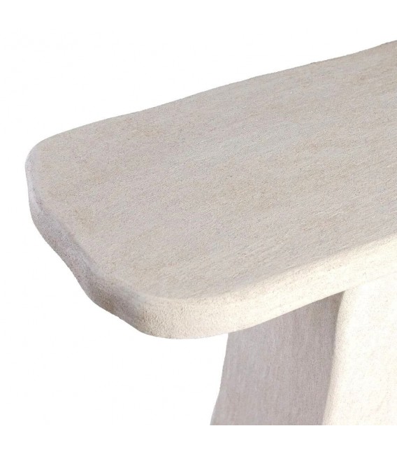 Consola blanca entrada estilo ibicenco de madera DM efecto yeso. 1