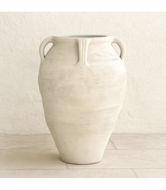 Ánfora XL artesanal de terracota natural sin esmaltar ibicenca. Mdmhogar