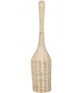 Lámpara de pie ratán natural trenzado estilo ibicenco boho. 1