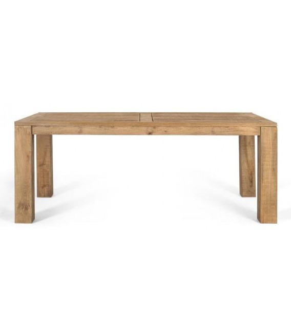 Mesa comedor rectangular madera maciza de mango estilo boho natural. 1